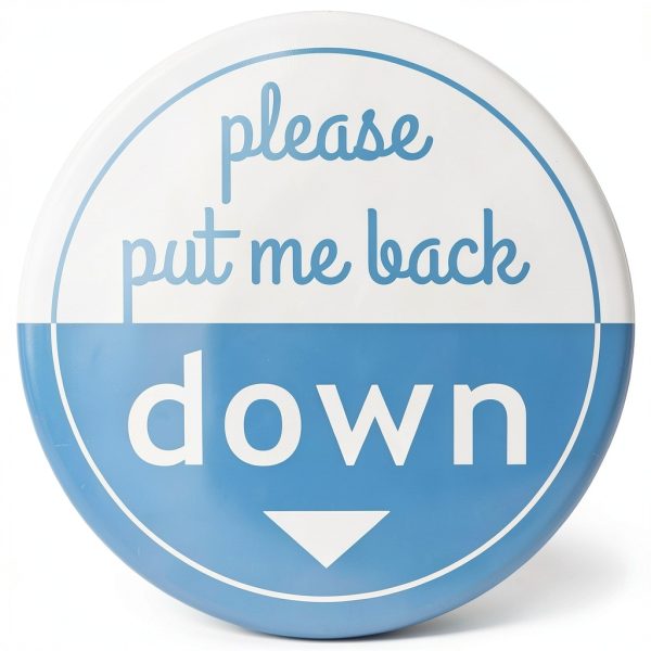 Put Me Down Toilet Seat Sticker | Make Your Life Better with This Heavy Duty Vinyl Bathroom Reminder Decal (2.25 Inch)-0