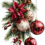 A Washroom Room WC Toilet Seat Stick Color Christmas Tree Branch and Balls Xmas Pattern PVC Wall Door Window Fridge Stickers Decor Decals Art Mural-0