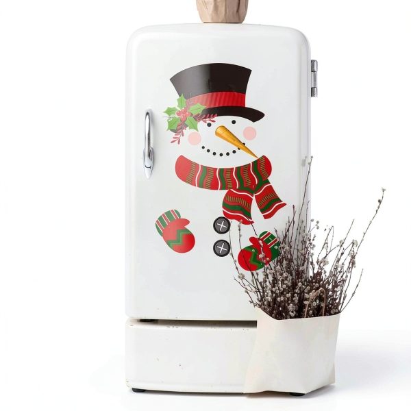 Christmas Toilet Sticker Snowman Decal mdgfge Lid Cover 13.8x11.9in-6