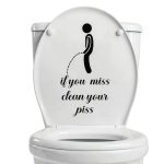 Funny Toilet Stickers 3 Pack by LapangZi Waterproof PVC Bathroom Decor-0