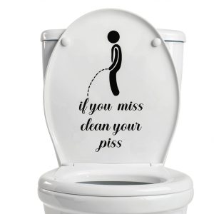 Funny Toilet Stickers 3 Pack by LapangZi Waterproof PVC Bathroom Decor-0