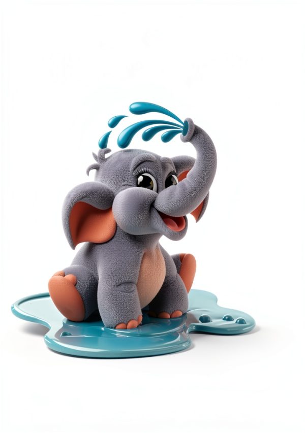 Cartoon Bathroom Stickers YOETSPDS Elephant 10x10-3