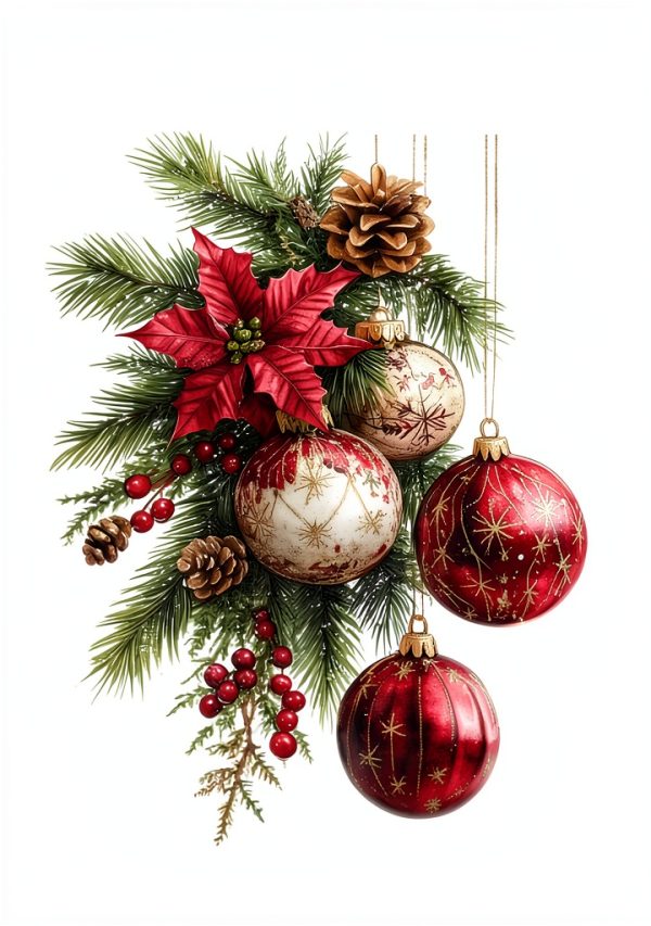 A Washroom Room WC Toilet Seat Stick Color Christmas Tree Branch and Balls Xmas Pattern PVC Wall Door Window Fridge Stickers Decor Decals Art Mural-1
