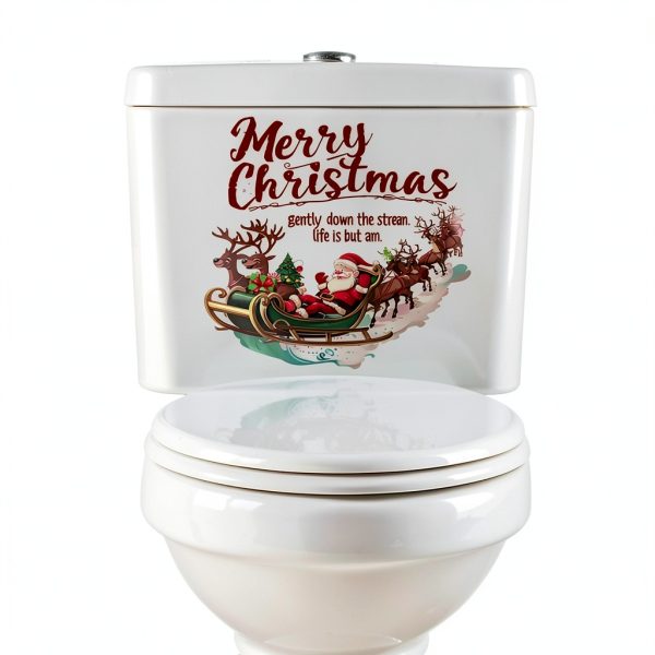 Christmas Toilet Stickers Decals by Generic Colorful Balloon Pattern-3