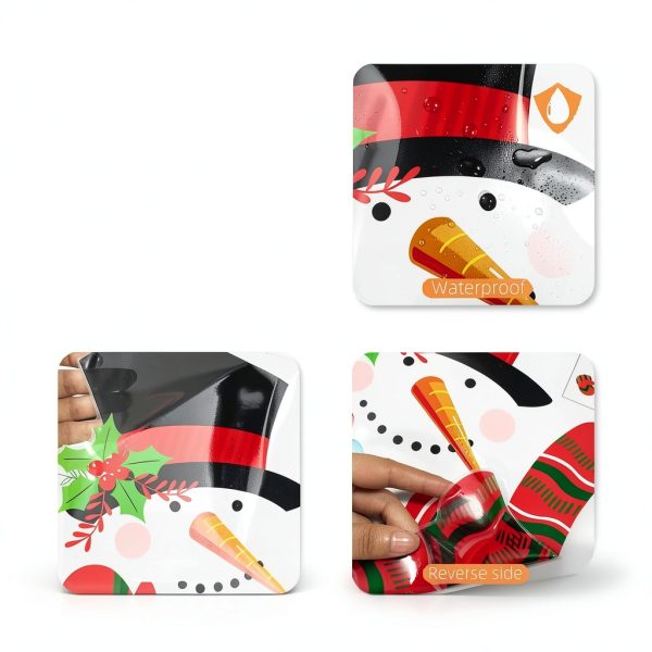 Christmas Toilet Sticker Snowman Decal mdgfge Lid Cover 13.8x11.9in-2