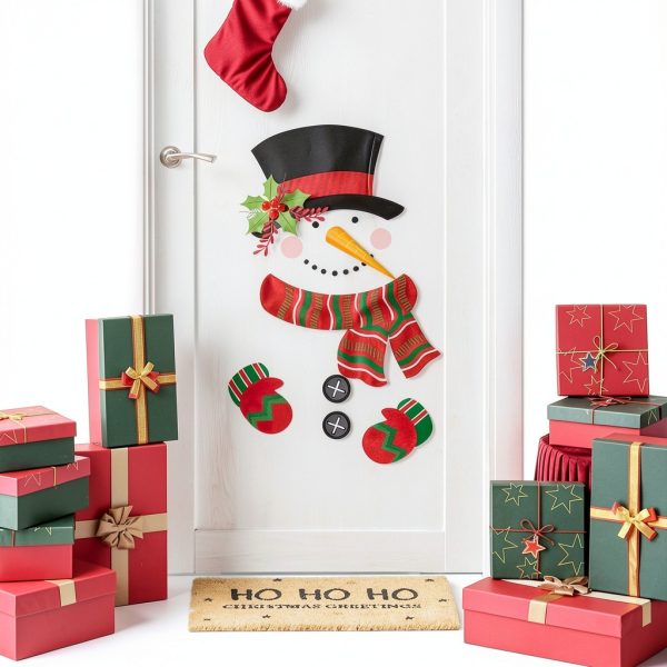 Christmas Toilet Sticker Snowman Decal mdgfge Lid Cover 13.8x11.9in-4