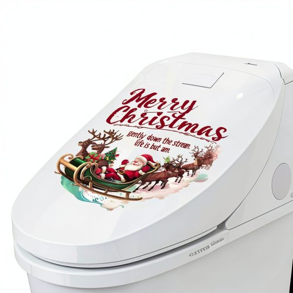Christmas Toilet Stickers Decals by Generic Colorful Balloon Pattern-4