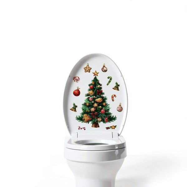 Christmas Toilet Stickers Decals by Generic Colorful Balloon Pattern-2