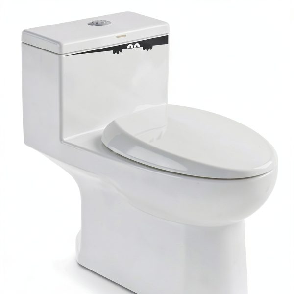 Toilet Monster Peep Art Decal Weicoca Removable-1