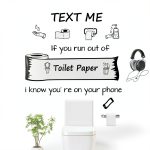 Bathroom Wall Decals Flenlow Vinyl Quote Sticker 11.8x35.5in-0