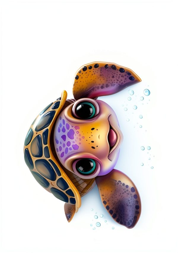 Funny Cartoon Turtle Toilet Cover Sticker Decals,Colorful Turtle Drop Letter Waterproof Toilet Lid Tank Seat Decals Cistern Self-Adhesive Bathroom Wall Sticker-4