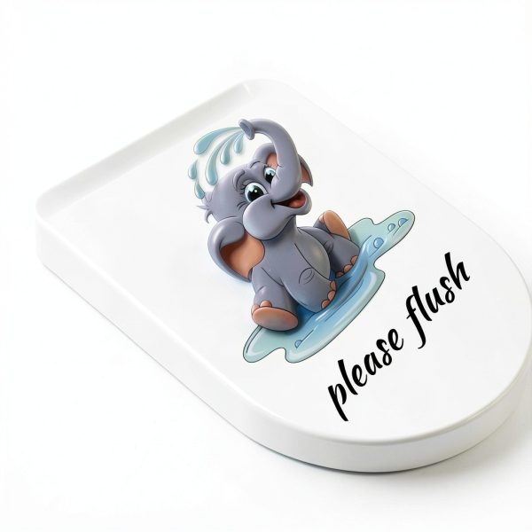 Cartoon Bathroom Stickers YOETSPDS Elephant 10x10-2
