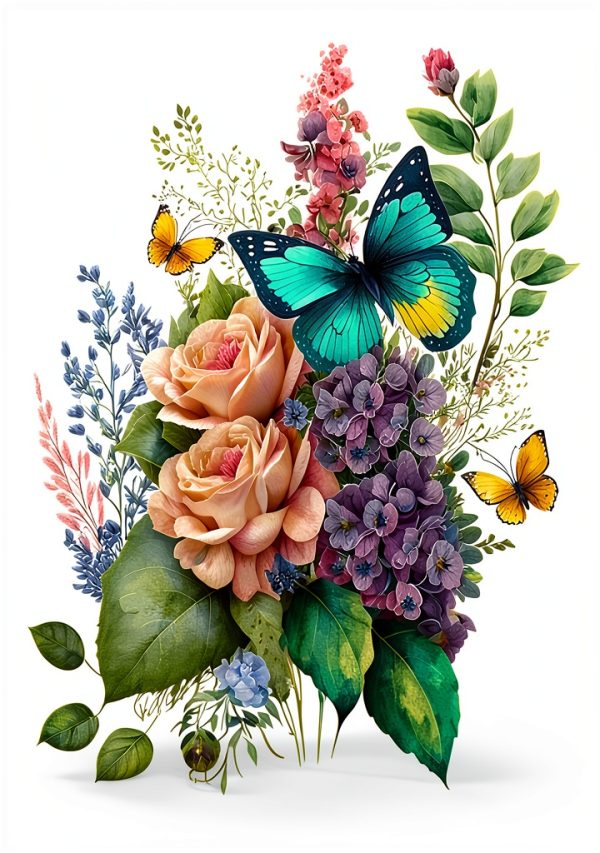 Toilet Stickers, Peony Butterflies Bathroom Toilet Seat Lid Cover Decals Waterproof Self-Adhesive Wall Sticker Toilet Lid Decals for Bathroom Accessories-2
