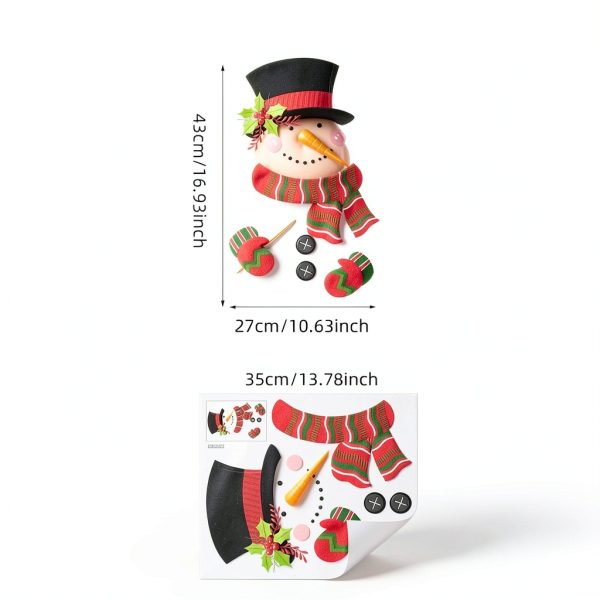 Christmas Toilet Sticker Snowman Decal mdgfge Lid Cover 13.8x11.9in-5