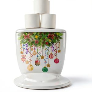 Christmas Toilet Stickers Decals by Generic Colorful Balloon Pattern-0