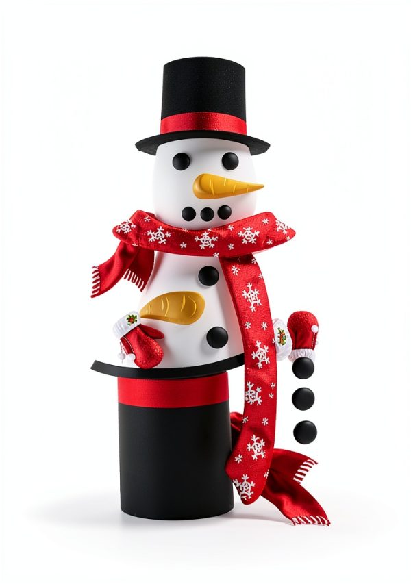 Christmas Toilet Stickers Hayooha PVC Waterproof Decal for Lid Snowman-3