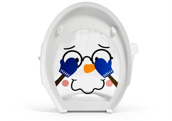 Toilet Seat Cling Set Iconikal Snowman Christmas Decoration 2-Piece-6