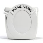 Put Me Down Decal Toilet Seat Sticker BERRYZILLA Waterproof Black 8x3-0