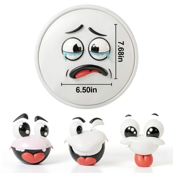 Funny Trash Garbage Can Stickers 4Pcs 6.8x8.3in Cute Lid Decals-2