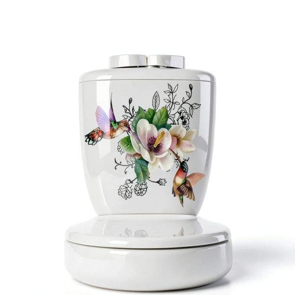 Birds Flowers Butterfly Toilet Seat Lid Stickers BWESOO Waterproof PVC-6