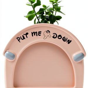 Pack of 2 Put Me Down Cute Mickey Hands Toilet Seat/Lid Sticker - Bathroom Décor - Bathroom Accessories (Black)-0