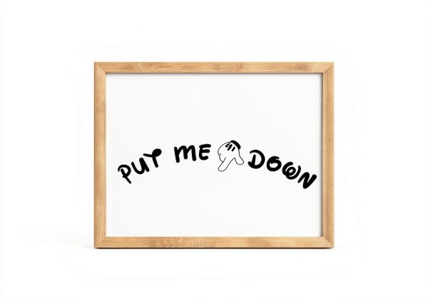 Pack of 2 Put Me Down Cute Mickey Hands Toilet Seat/Lid Sticker - Bathroom Décor - Bathroom Accessories (Black)-2